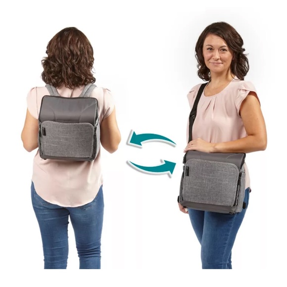 🎒CONTOURS // Explore 2-in-1 Portable Booster Seat and Diaper Bag (Graphite) - Picture 5 of 11